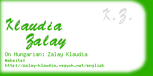 klaudia zalay business card